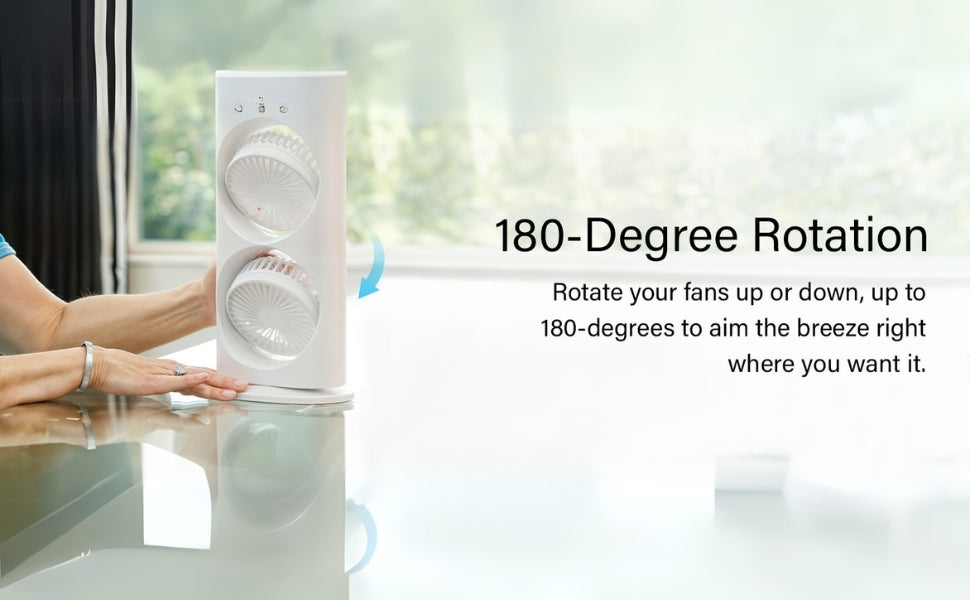 electric fan desktop double-head powerful air