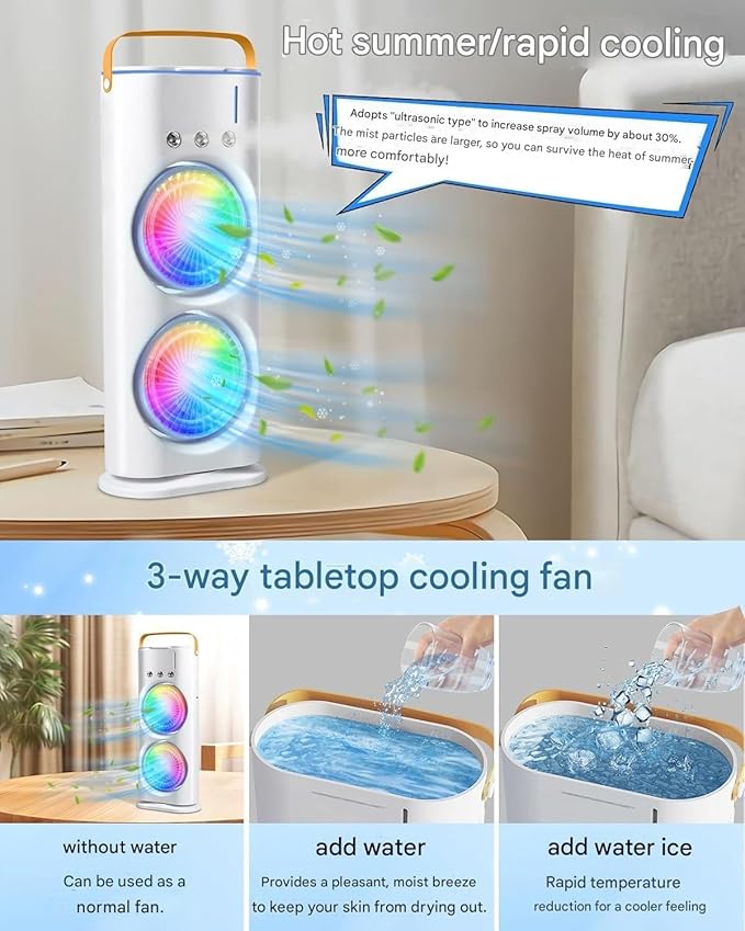 electric fan desktop double-head powerful air