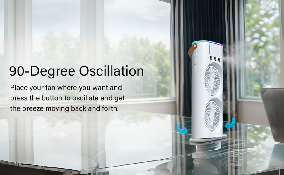 electric fan desktop double-head powerful air