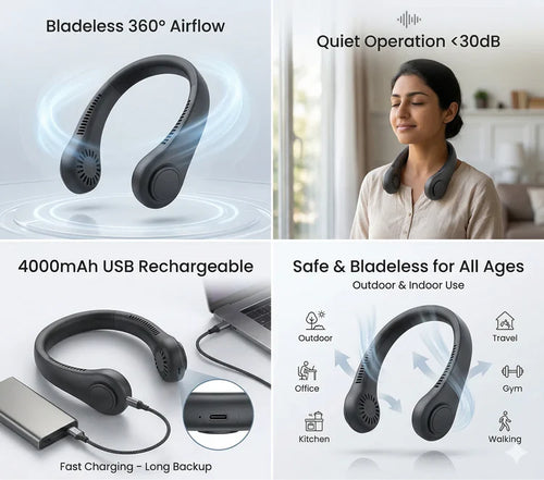 Rechargeable Hanging Neck Fan